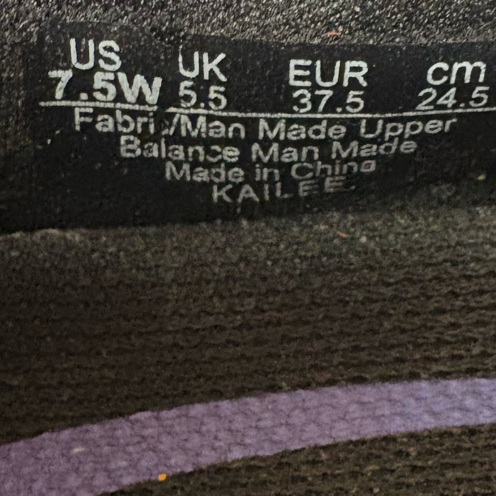 Ryka Black with Pink Logo Athletic Slip-On Shoe 7.5W - Picture 5 of 7